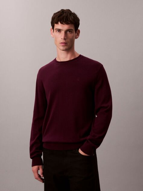 Red Cotton Jumper  Men