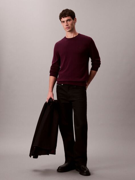 Red Cotton Jumper  Men