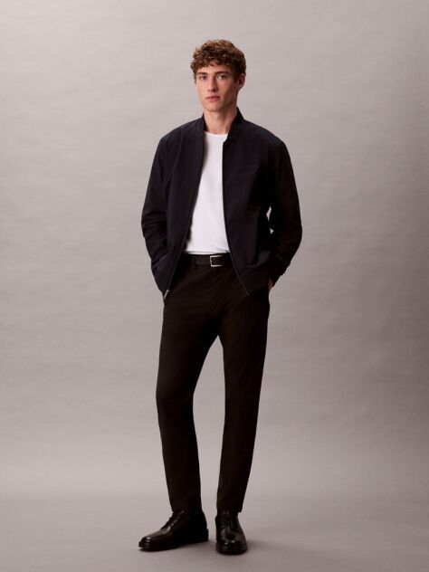 Blue Relaxed Bomber Jacket  Men