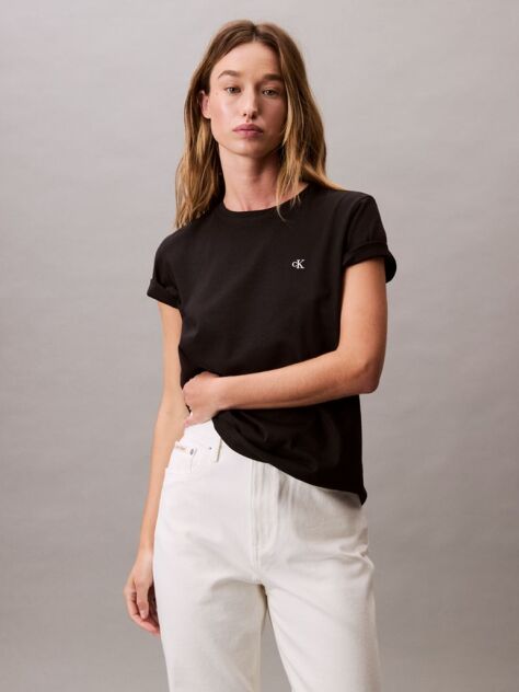 Μαύρο T-shirt Με Μονόγραμμα  Γυναίκα