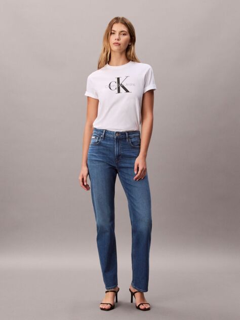 Denim High Rise Straight Jeans  Women