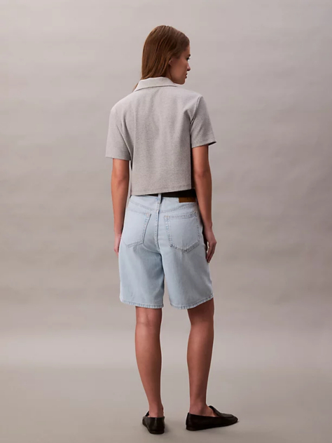 Denim Άνετο Λινό Σορτς  Γυναίκα