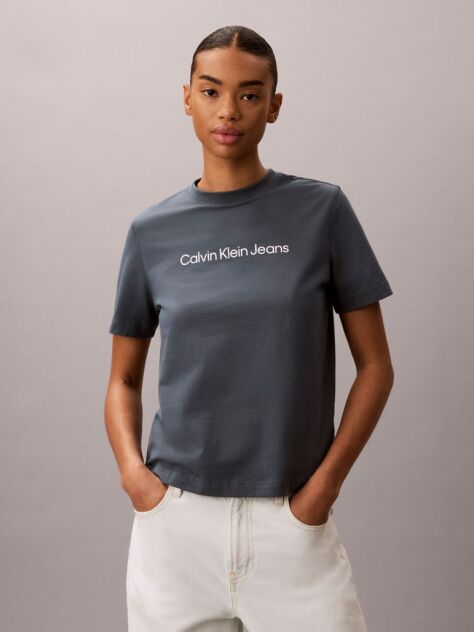 Μπλε Κοντομάνικο T-Shirt  Γυναίκα