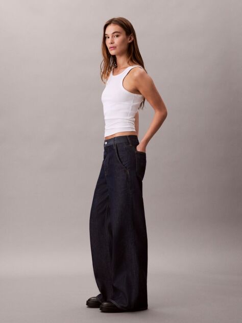 Denim Ψηλόμεσο Τζιν Σε Άνετη Γραμμή  Γυναίκα