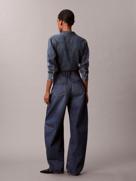 Denim High Rise Barrel Jeans  Women