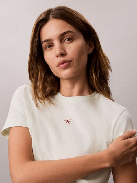 Green Soft Cotton Badge T-shirt  Women