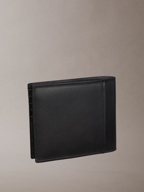 Black Plaque Billfold Wallet  Men
