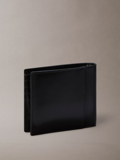 Black Leather Wallet and Key Fob Gift Set  Men