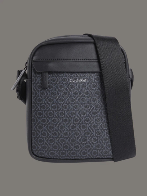Black Logo Reporter Bag  Men