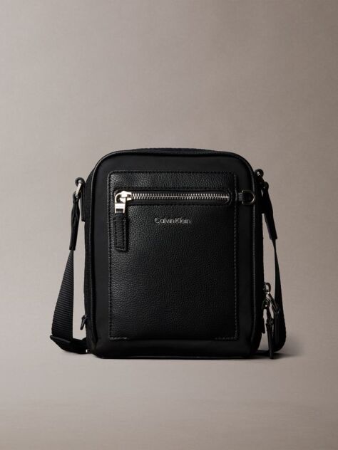 Black Crossbody Reporter Bag  Men