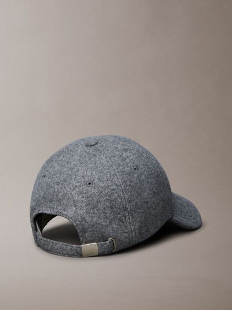 Grey Felt Logo Embroidery Cap  Men