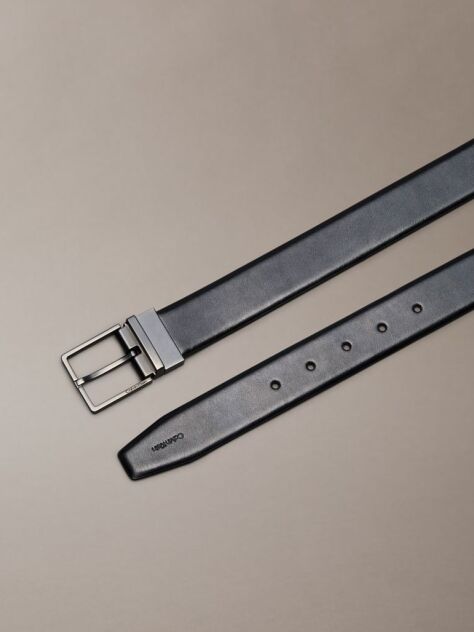 Black Full-Grain Leather Belt  Men