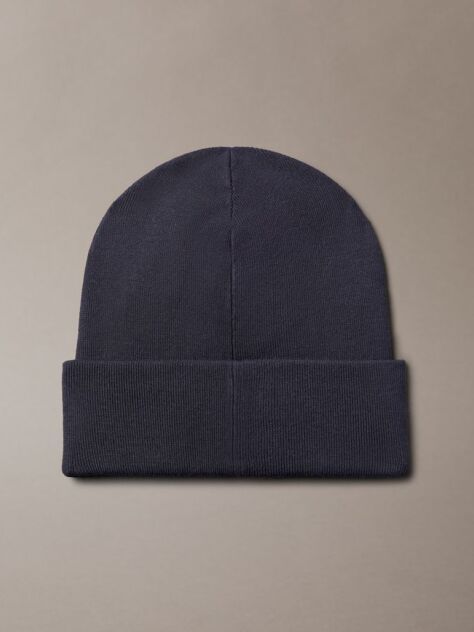 Blue Signature Logo Beanie  Men