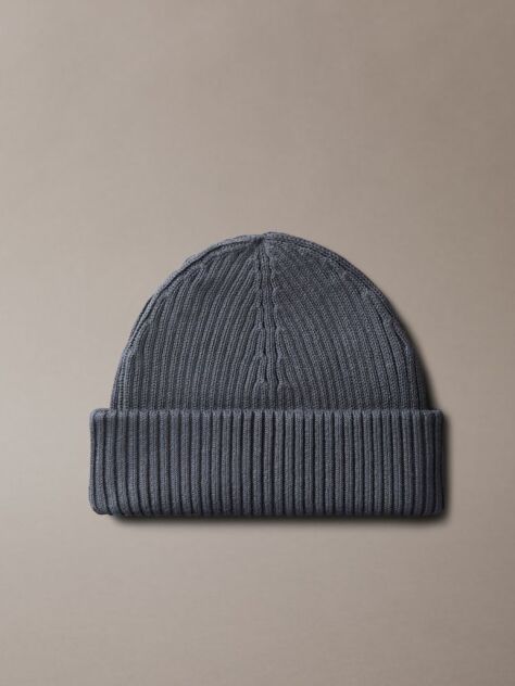 Grey Cotton Fisherman Beanie  Men