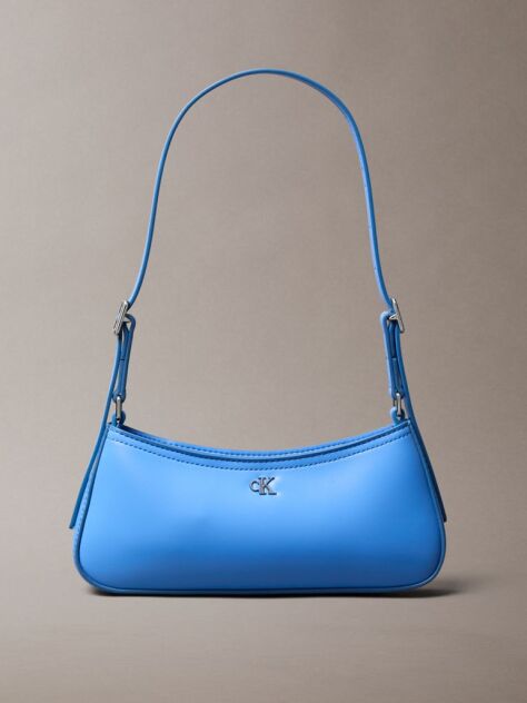 Blue Monogram Logo Hardware Shoulder Bag  Women