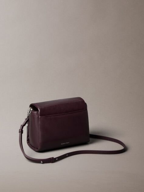 Red Padded Emblem Hardware Crossbody Bag  Women
