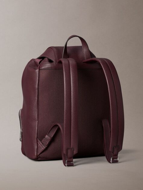 Red Logo Strap Flap Backpack  Women