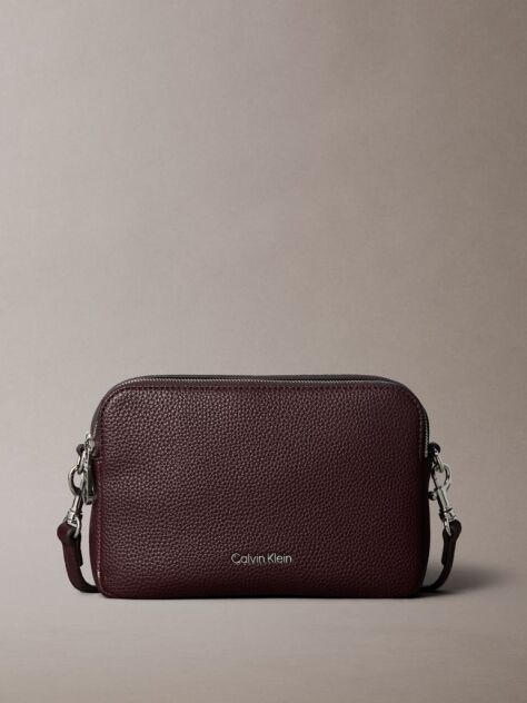 Red 2 Strap Logo Crossbody Camera Bag  Women