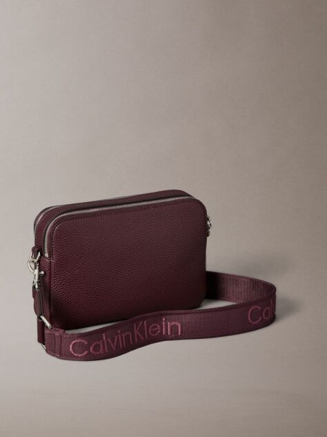 Red 2 Strap Logo Crossbody Camera Bag  Women