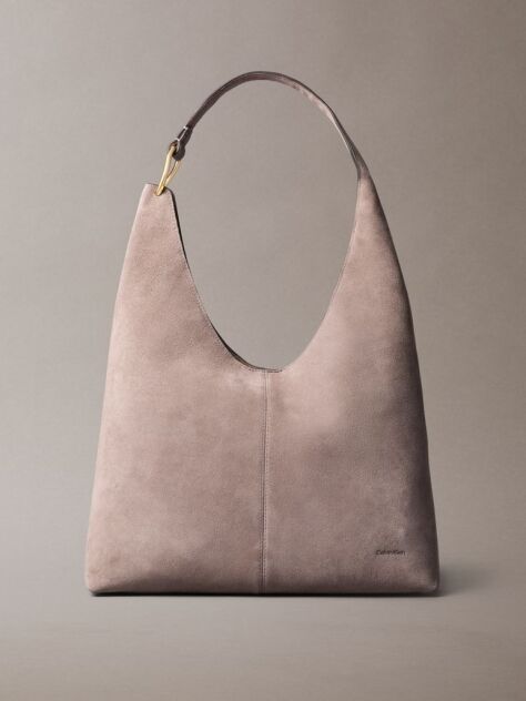 Brown Large Soft Suede Shoulder Bag  Women