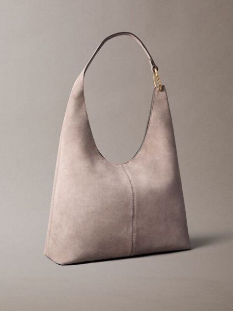Brown Large Soft Suede Shoulder Bag  Women