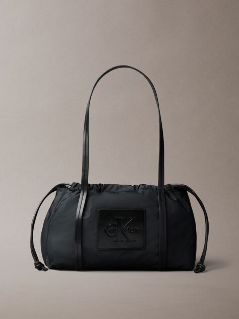 Black Embossed Monologo Satchel Bag  Women