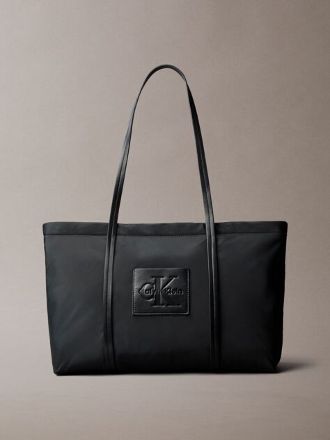 Black Embossed Monologo Tote Bag  Women