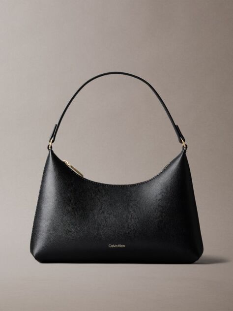 Black Foil Logo Small Shoulder Bag  Women