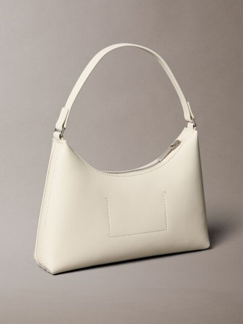 White Foil Logo Small Shoulder Bag  Women
