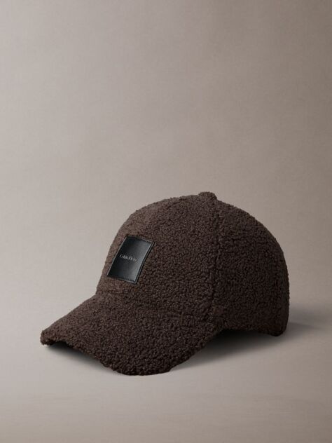Brown Sherpa Baseball Cap  Women