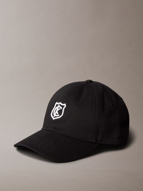 Black Twill Logo Cap  Men