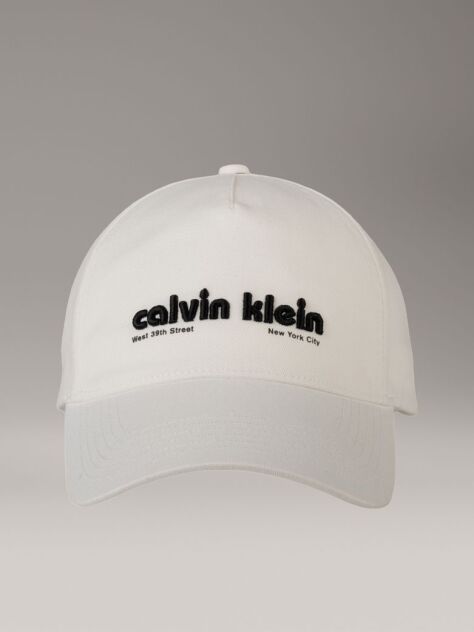 White Twill Logo Cap  Men