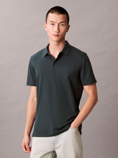 Green Pima Cotton Polo Shirt  Men