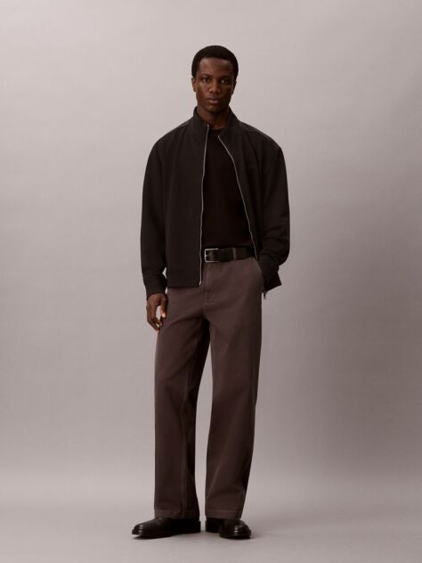 Black Premium Terry Zip-Up Jacket  Men