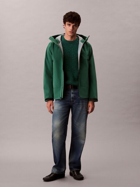 Green Technical Bonded Windbreaker  Men