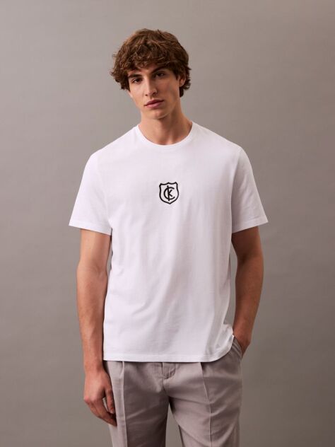 White Shield Logo T-shirt  Men