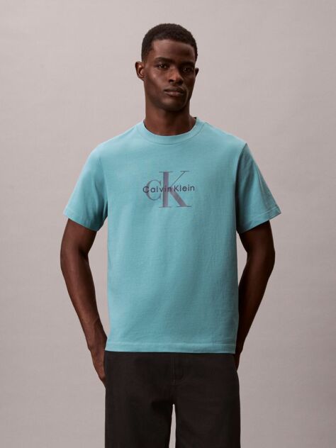 Μπλε T-Shirt Με Λογότυπο  Άνδρας