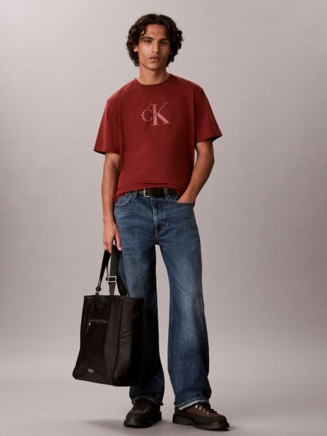 Red Monogram Logo T-Shirt  Men