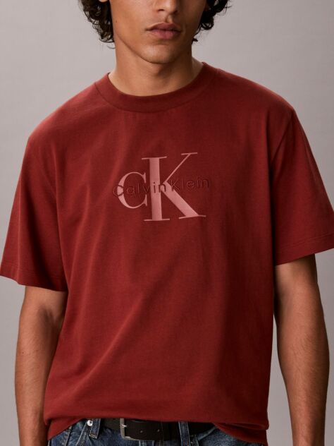 Red Monogram Logo T-Shirt  Men