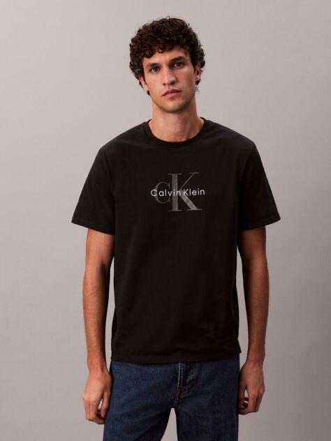 Μαύρο T-Shirt Με Λογότυπο  Άνδρας