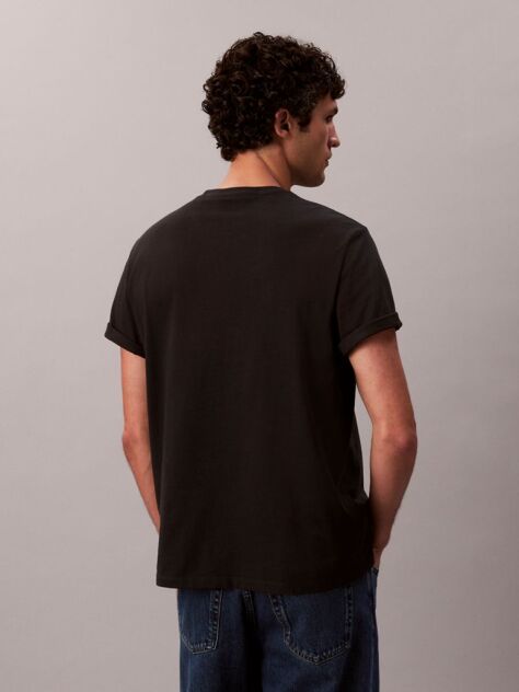 Μαύρο T-Shirt Με Λογότυπο  Άνδρας