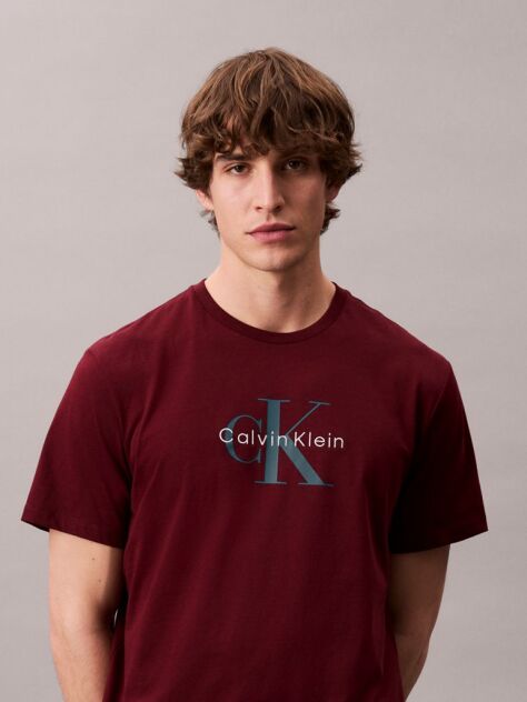 Red Monogram Logo T-Shirt  Men
