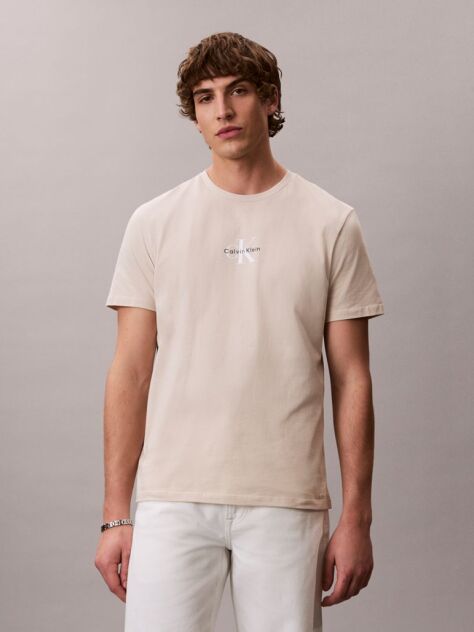 Λευκό T-shirt Με Μονόγραμμα  Άνδρας