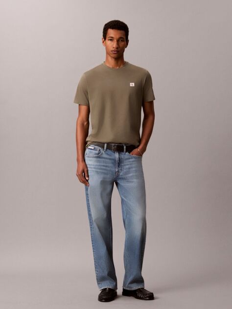 Green Cotton Badge T-shirt  Men