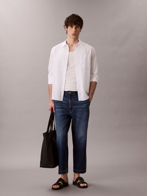 Denim 90s  Cropped Τζιν Σε Tapered Γραμμή  Άνδρας