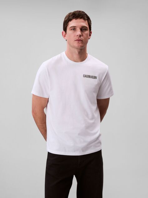 Λευκό Κοντομάνικο T-Shirt  Άνδρας