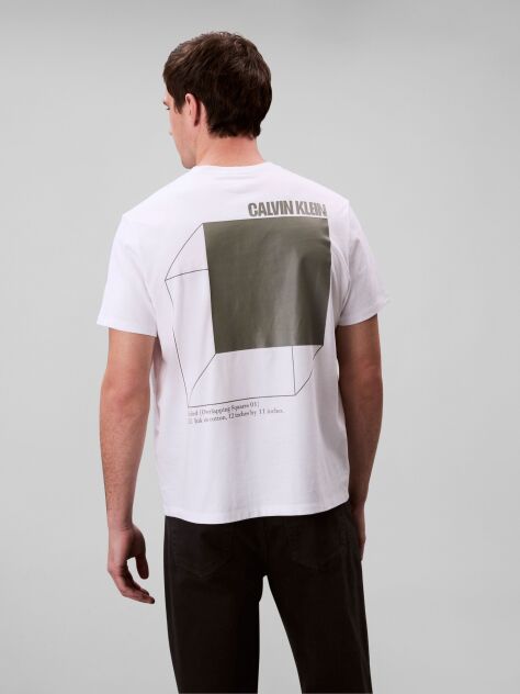 Λευκό Κοντομάνικο T-Shirt  Άνδρας