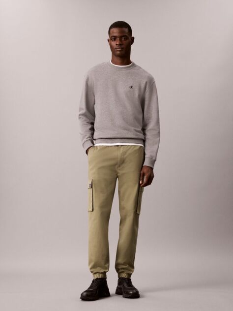 Green Skinny Twill Cargo Pants  Men