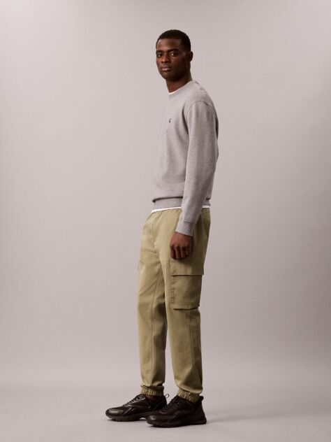 Green Skinny Twill Cargo Pants  Men