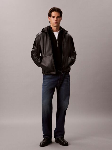 Black Cotton Waffle Half Zip Jumper  Men